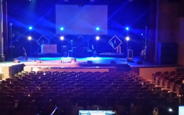 Stage for Matt Maher performing at the Fox Performing Arts Center in Riverside, CA on January 22, 2016